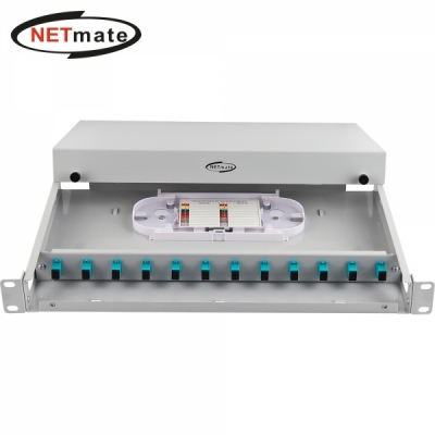 강원전자 넷메이트 12포트 1U 랙 타입 광분배함(OM3 SC 어댑터 포함) NM-FDRS12M3