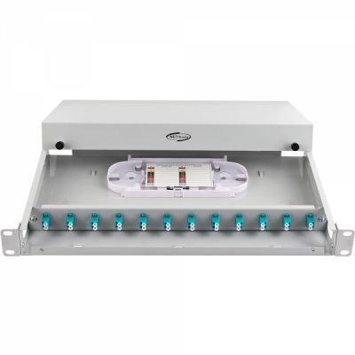 강원전자 넷메이트 12포트 1U 랙 타입 광분배함(OM3 LC 어댑터 포함) NM-FDRL12M3