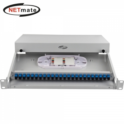 강원전자 넷메이트 24포트 1U 랙 타입 광분배함(SC 어댑터 포함) NM-FDRS24