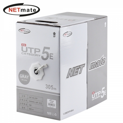 강원전자 넷메이트 CAT.5E UTP 케이블 305m (단선/그레이) NM-L305G