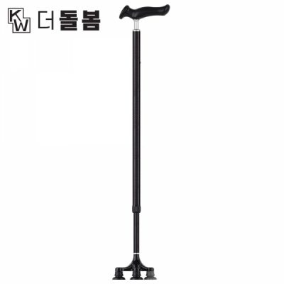 강원전자 더돌봄 프리미엄 6발 자립형 오른손 지팡이(블랙) DB-CSTBC01