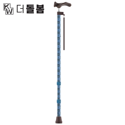 강원전자 더돌봄 프리미엄 아이젠 오른손 지팡이(블루) DB-CASB01