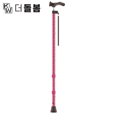 강원전자 더돌봄 프리미엄 아이젠 오른손 지팡이(핑크) DB-CASP02