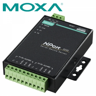 MOXA 2포트 RS422/485 디바이스 서버 NPort 5232