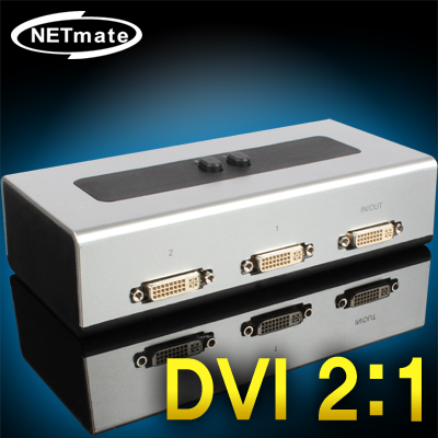 강원전자 넷메이트 DVI 2:1 수동선택기(벽걸이형) NM-DS21