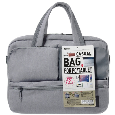 강원전자 산와서플라이 3포켓 노트북 가방(그레이) BAG-CA11GY