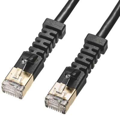 강원전자 산와서플라이 CAT.6A STP 랜 케이블 1m KB-T6ASYL-01BK