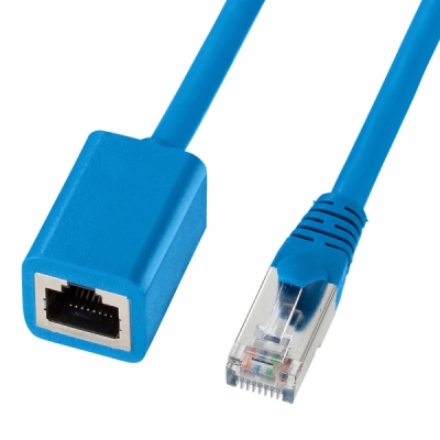 강원전자 산와서플라이 CAT.6 STP 연장 랜 케이블 5m KB-STP6EX-05BL