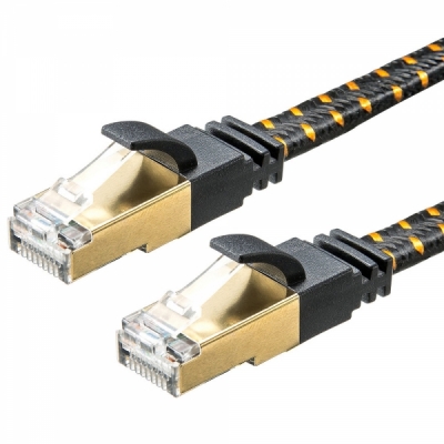 강원전자 산와서플라이 CAT.8 STP FLAT 랜 케이블 2m KB-T8MEFL-02BK