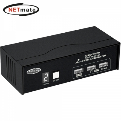 강원전자 넷메이트 듀얼 4K 60Hz HDMI KVM 2:1 스위치(USB) NM-HK4602DP