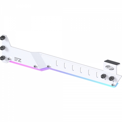 강원전자 넷메이트 ARGB 알루미늄 그래픽카드 지지대 (화이트) [EZDIY-FAB] NM-HPI30918