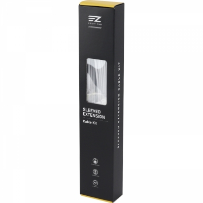 강원전자 넷메이트 PSU 연장 16AWG 슬리빙 케이블 세트 (올화이트 6종) [EZDIY-FAB] NM-DPI2281