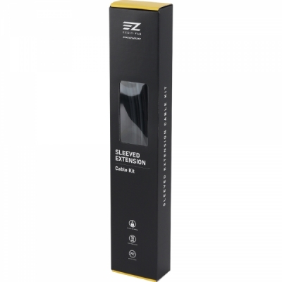 강원전자 넷메이트 PSU 연장 16AWG 슬리빙 케이블 세트 (블랙/그레이 6종) [EZDIY-FAB] NM-DPI2284