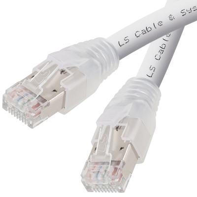 LS전선 CAT.7 S/FTP 랜 케이블 10m, 그레이 LS-PC-SSP7-GY-100