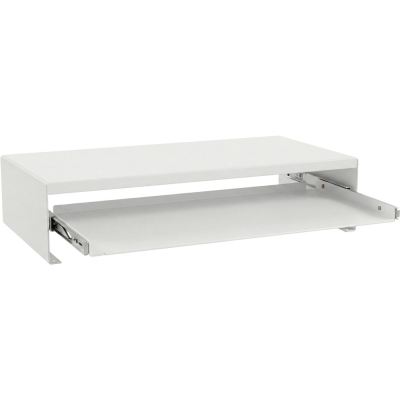 강원전자 넷메이트 다용도 2단 슬라이딩 메탈 받침대, 560x260x125mm 화이트 NM-AM560WB