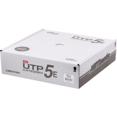 강원전자 넷메이트 CAT.5E UTP 케이블 100m, 단선 그레이 NM-L5110GY