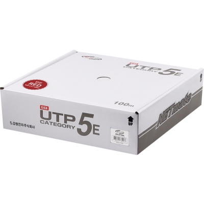 강원전자 넷메이트 CAT.5E UTP 케이블 100m, 단선 레드 NM-L5110RD