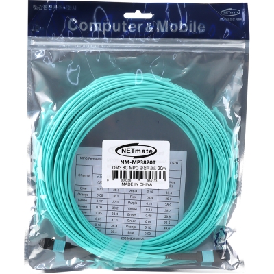 강원전자 넷메이트 OM3 8C MPO 광점퍼코드 20m NM-MP3820T