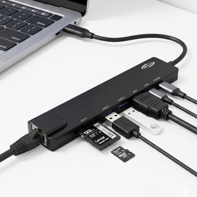강원전자 넷메이트 USB Type C 8 in 1 멀티 허브 NM-PMH801