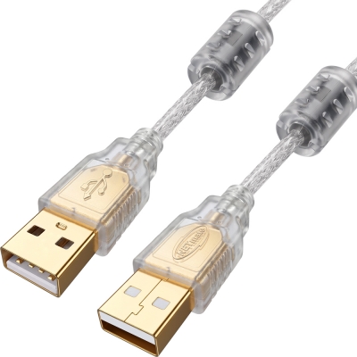 강원전자 넷메이트 프리미엄 USB2.0 AM-AM 투명 케이블 0.5m NM-PUA205S