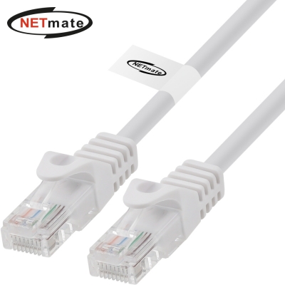 강원전자 넷메이트 CAT.5E UTP 랜 케이블 0.3m (화이트) NM-TC5003
