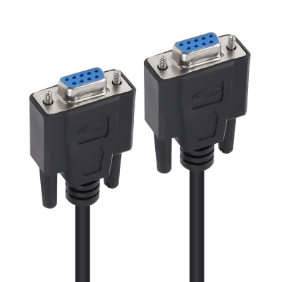 강원전자 넷메이트 9핀 F/F NULL MODEM 케이블 1m (블랙) NMC-SFF10B