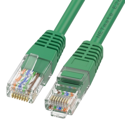 강원전자 넷메이트 CAT.5E UTP 랜 케이블 1.5m, 그린 NMC-U5015GN