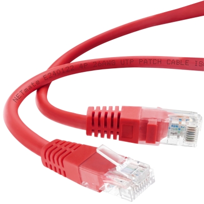 강원전자 넷메이트 CAT.5E UTP 랜 케이블 5m, 레드 NMC-U505R