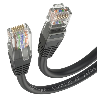 강원전자 넷메이트 CAT.5E UTP 랜 케이블 10m, 블랙 NMC-U510BK
