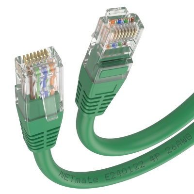 강원전자 넷메이트 CAT.5E UTP 랜 케이블 15m, 그린 NMC-U515GN