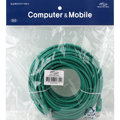 강원전자 넷메이트 CAT.5E UTP 랜 케이블 25m, 그린 NMC-U525GN