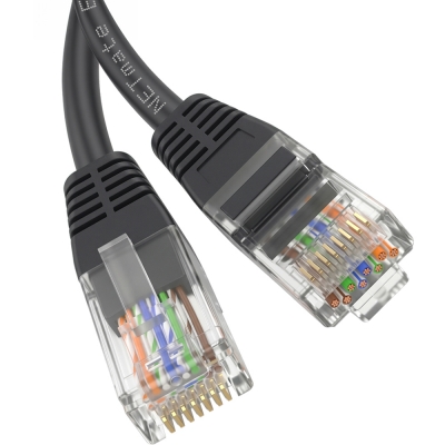 강원전자 넷메이트 CAT.6 UTP 랜 케이블 3m, 블랙 NMC-U603BK