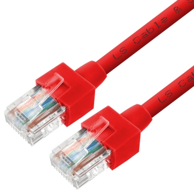 LS전선 CAT.5E UTP 랜 케이블 0.5m (레드) NMX-LS505R