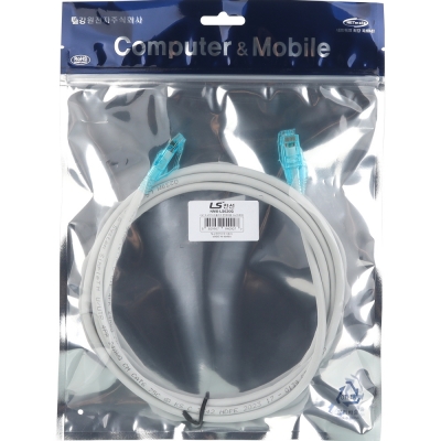 LS전선 CAT.6 UTP EZ 플러그 랜 케이블 2m (그레이) NMX-LS620G
